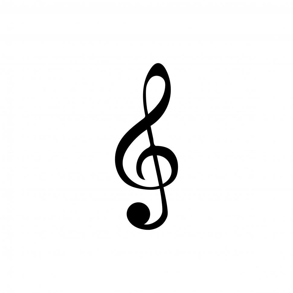 Free Image of Musical note Illustration vector on white background 