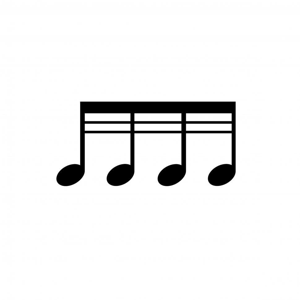 Free Image of Musical note Illustration vector on white background 