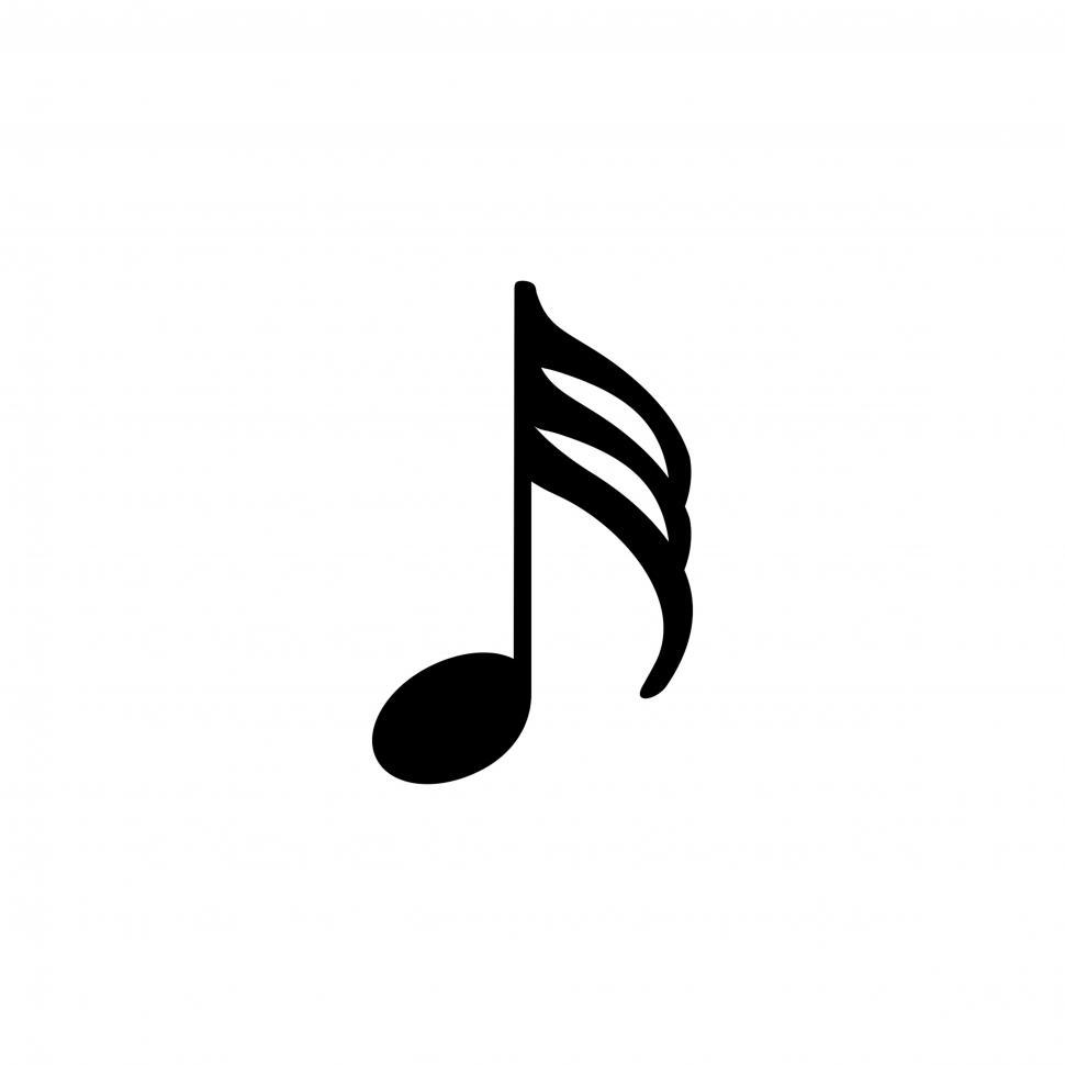Free Image of Musical note Illustration vector on white background 