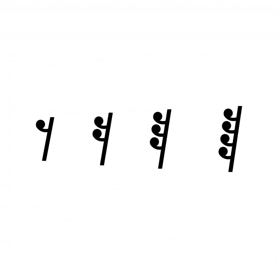 Free Image of Musical note Illustration vector on white background 