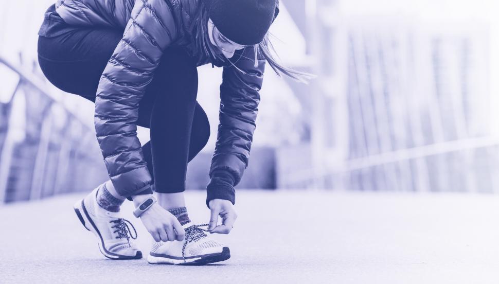 Free Image of Woman Getting Ready to Run - Urban - Cold Colors 