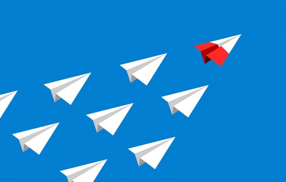 Free Image of Follow the Leader - Leadership Concept with Paper Airplanes - Va 