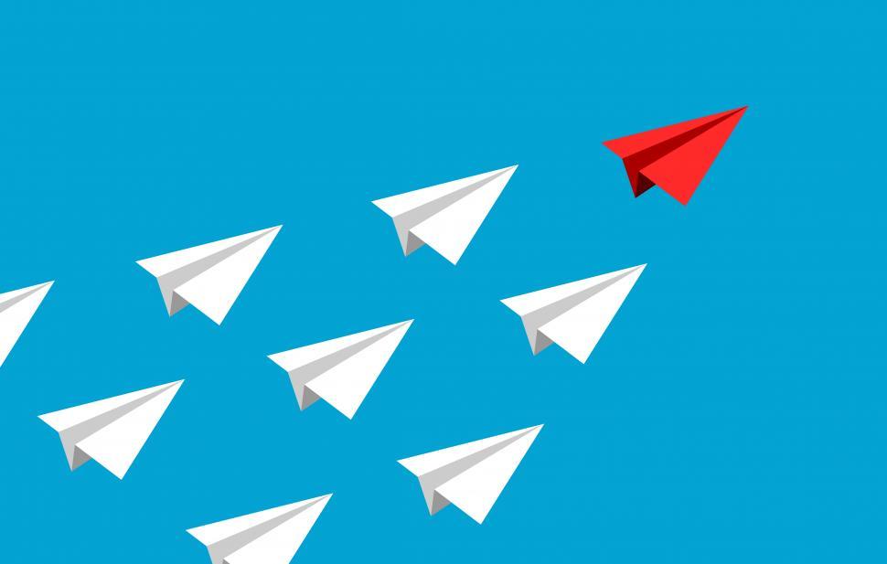 Free Image of Follow the Leader - Leadership Concept with Paper Airplanes 
