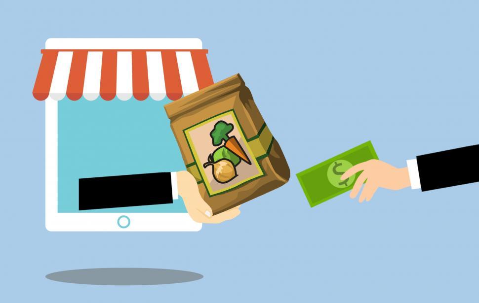 Free Image of online grocery  