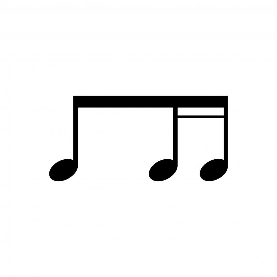 Free Image of Musical note Illustration vector on white background 