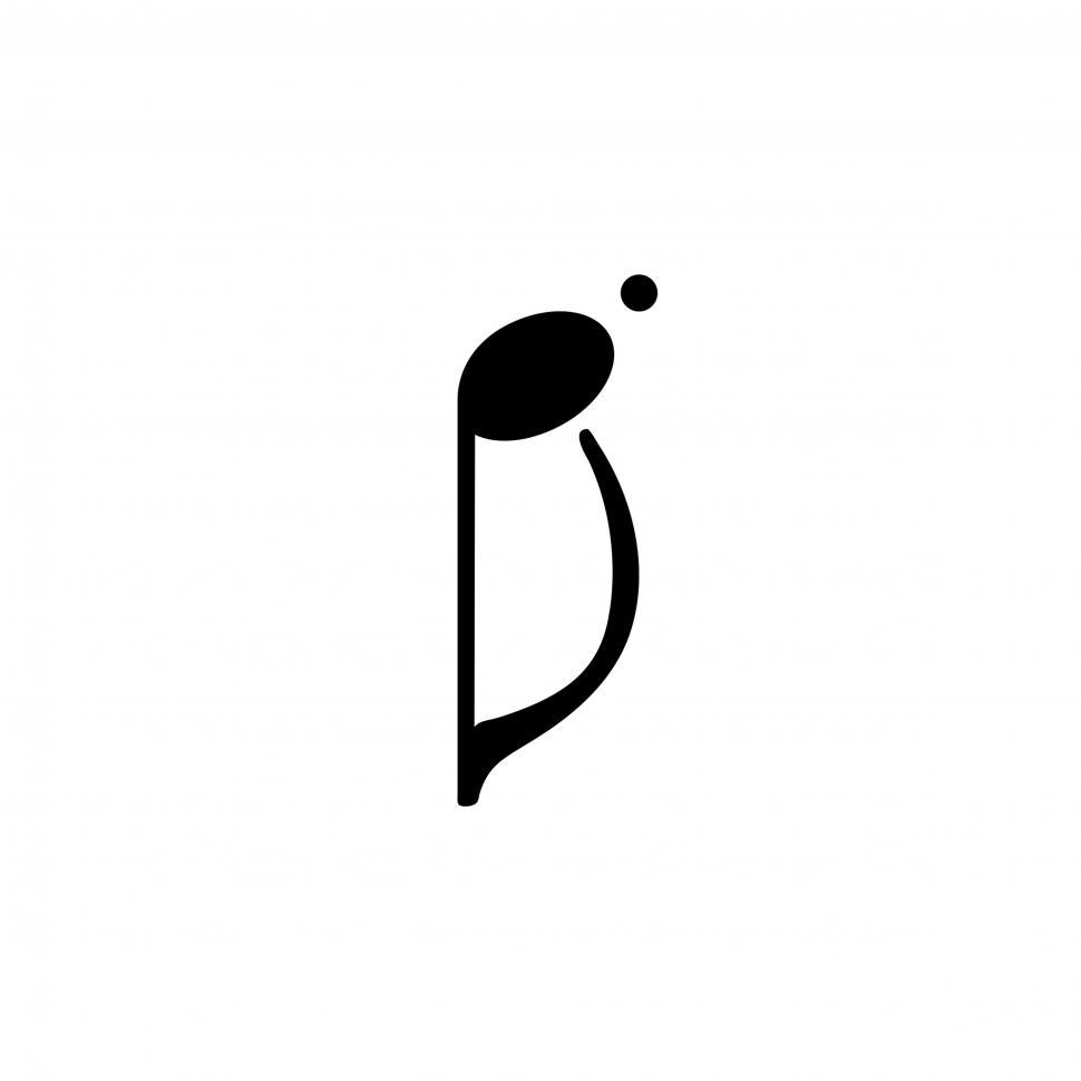 Free Image of Musical note Illustration vector on white background 