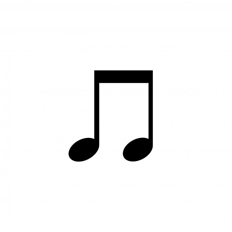 Free Image of Musical note Illustration vector on white background 