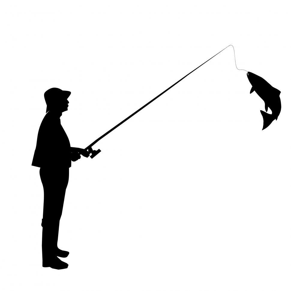 Free Image of fisherman Silhouette  