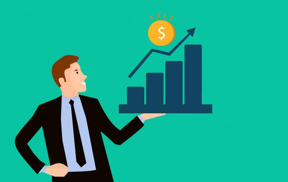 Free Image of business man chart  