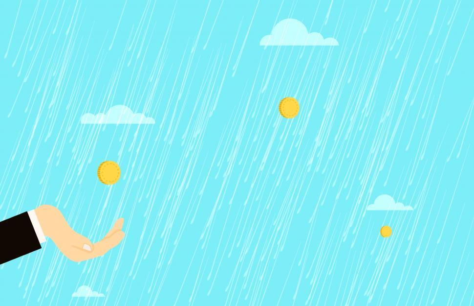 Free Image of Money rain  