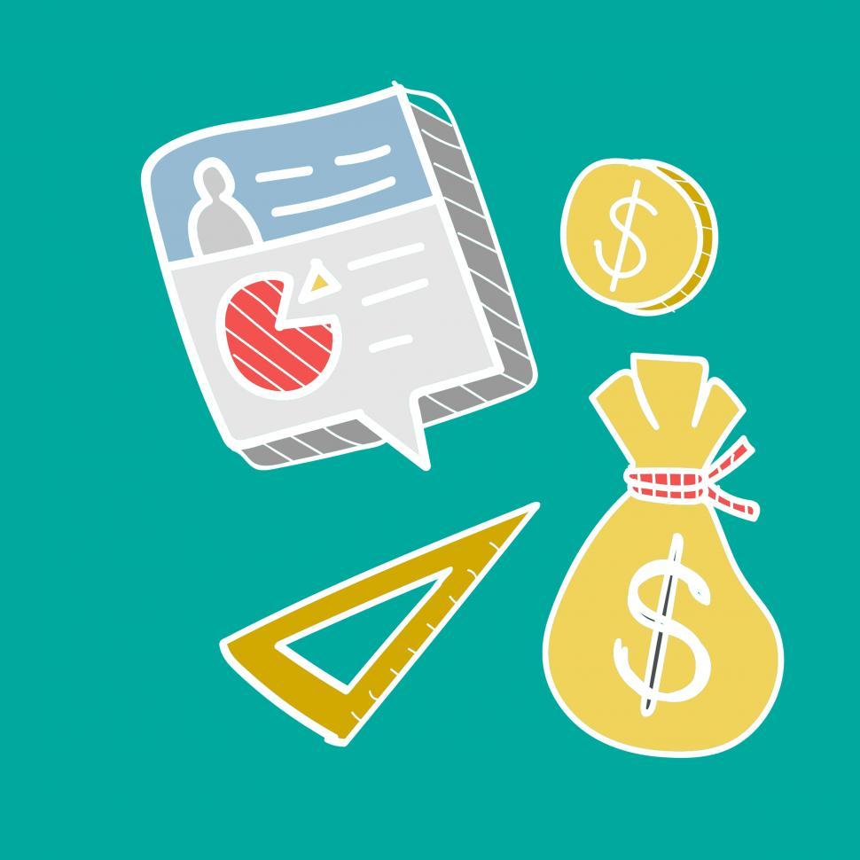 Free Image of Business and finance icons vector 
