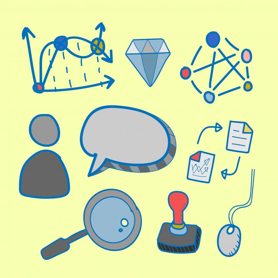 Free Image of Business icons vector 