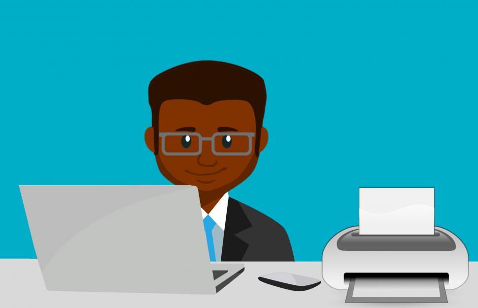 Free Image of Man at desk 