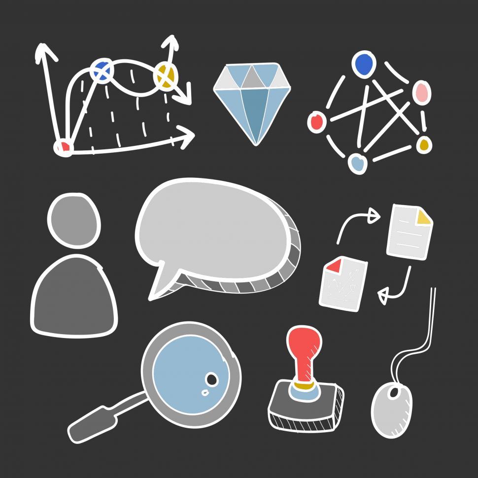 Free Image of Business icons vector 
