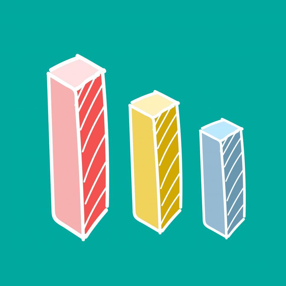 Free Image of Bar graph vector icon 