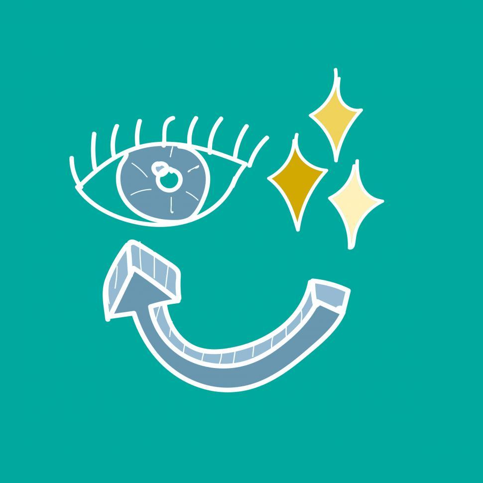 Free Image of Eye and arrow virtual reality vector 