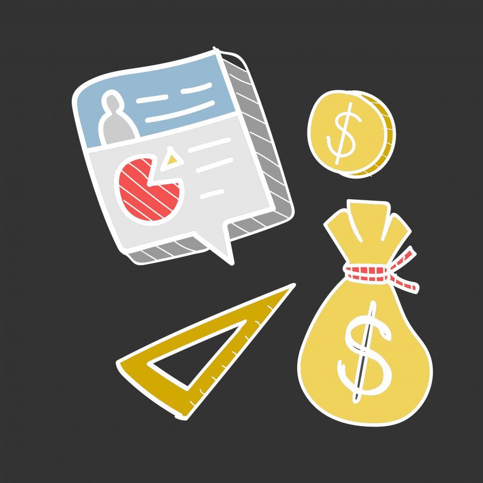 Free Image of Business and finance icons vector 