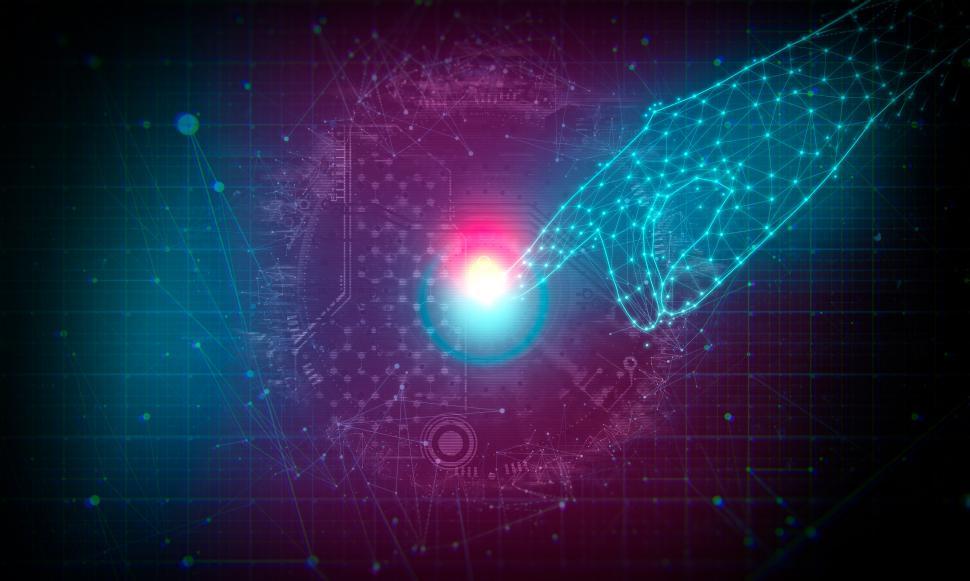 Free Image of Futuristic Technology Background - Digital Hand 