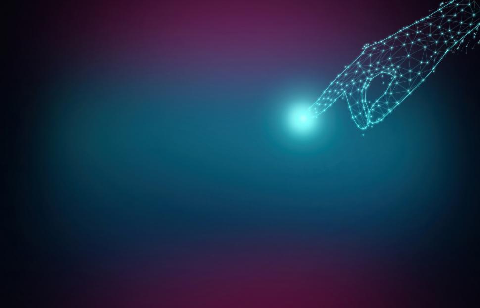 Free Image of Technology Background - Digital Hand - Simple Background with Co 