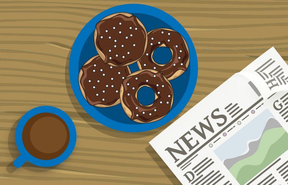 Free Image of Coffee and donuts  
