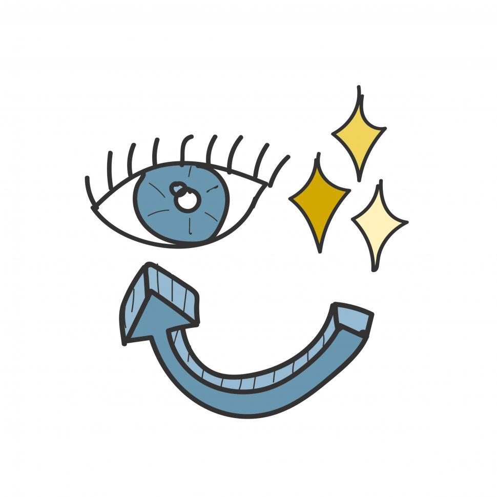 Free Image of Eye and arrow virtual reality vector 