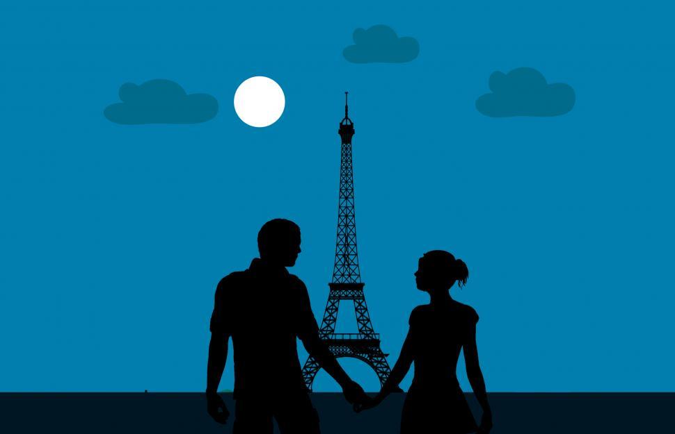 Free Image of Couple in Paris  