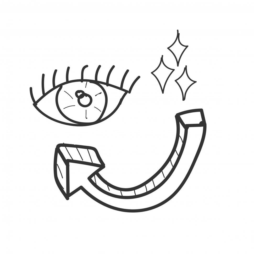 Free Image of Eye and arrow virtual reality vector 