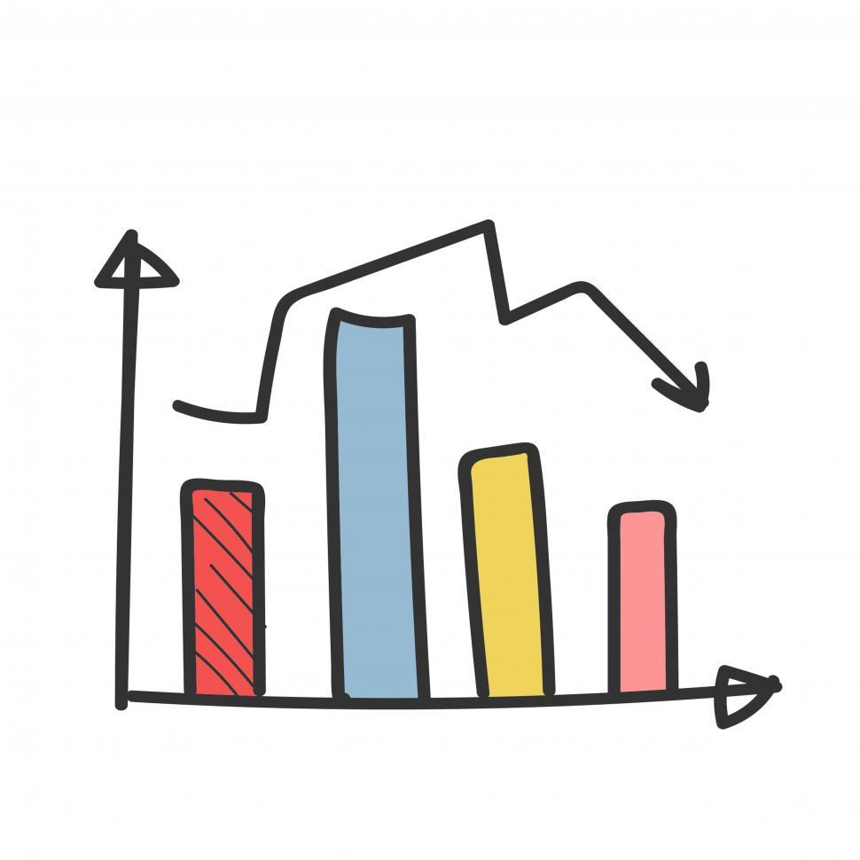Free Image of Bar graph vector icon 