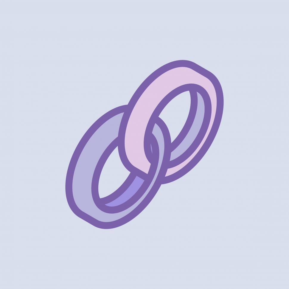 Free Image of Wedding rings vector icon 