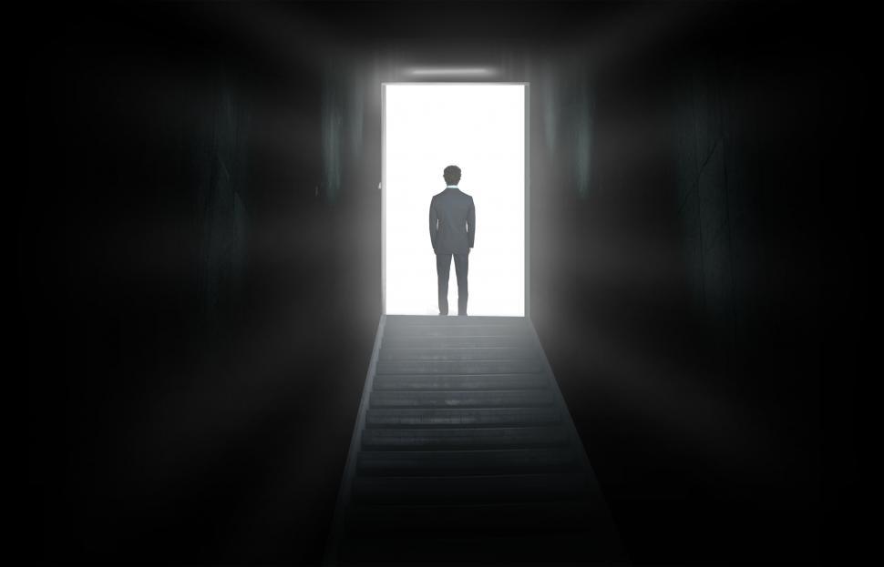 Free Image of Businessman Facing The World - Into the Unknown 
