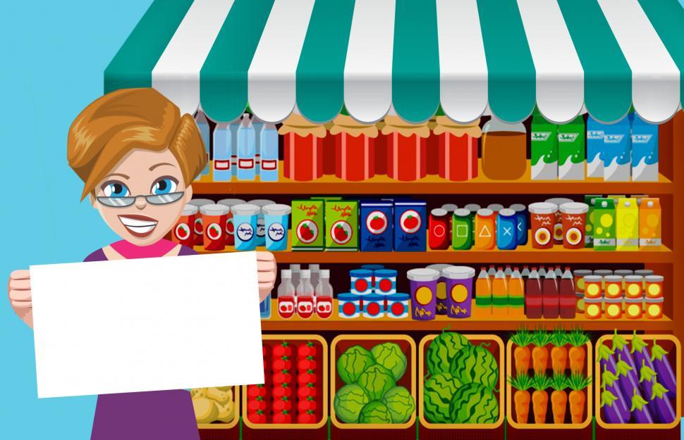 Free Image of Grocery promotion  