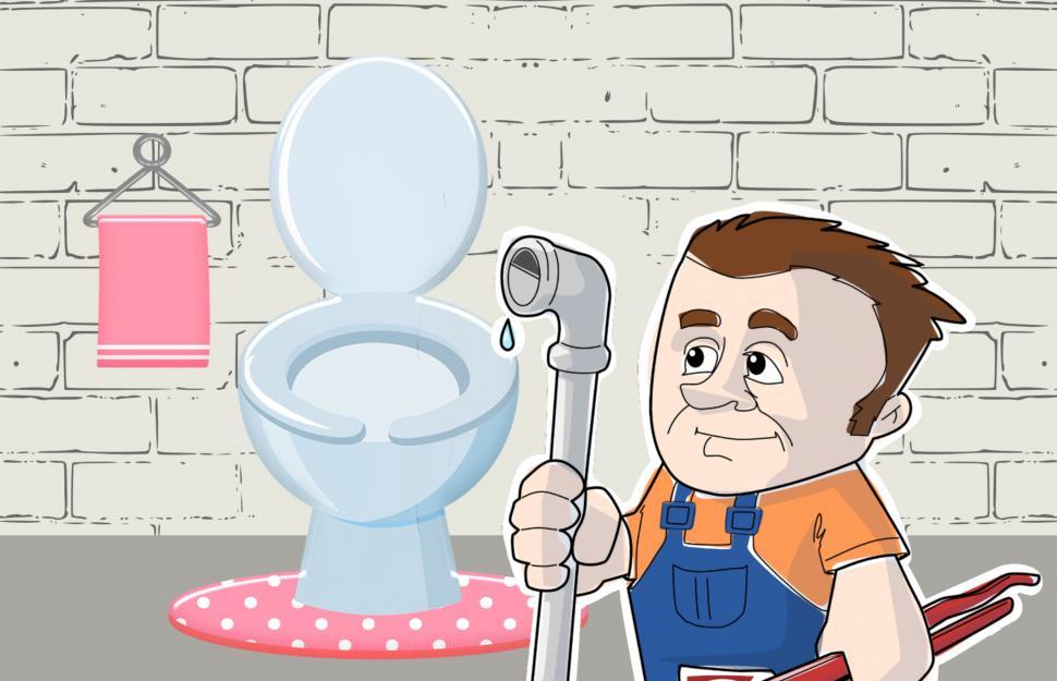 Free Image of Plumber in bathroom  