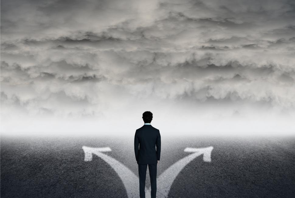 Free Image of Which Way to Go - Life Choices - Man Facing Choices 