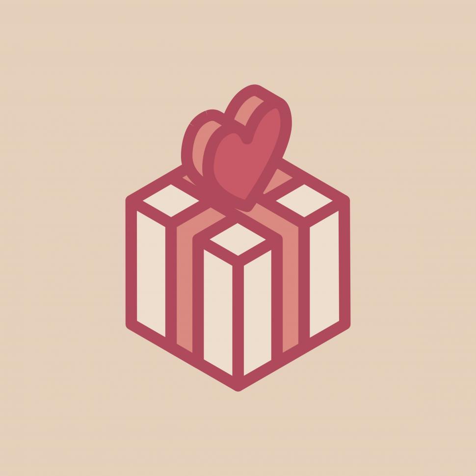 Free Image of Valentine s day gift vector icon 