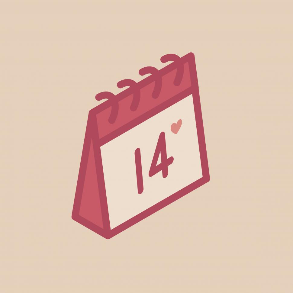 Free Image of Valentine s day calendar icon vector 