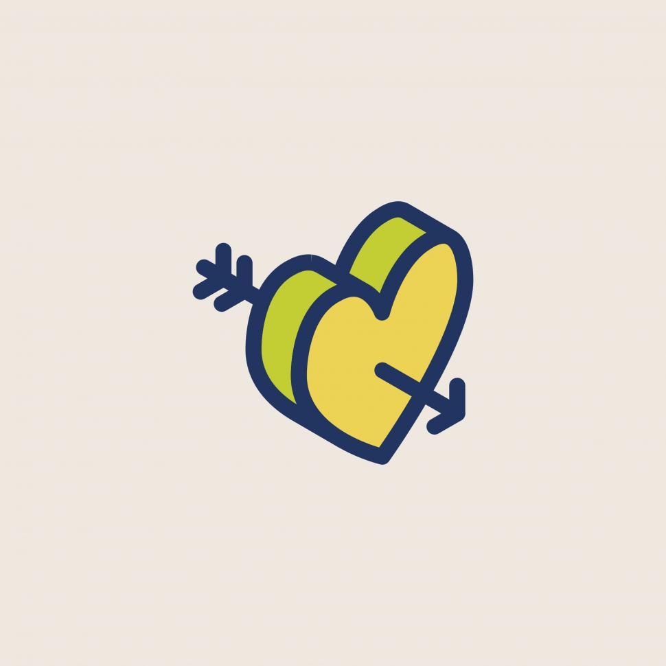 Free Image of Heart and arrow vector icon 
