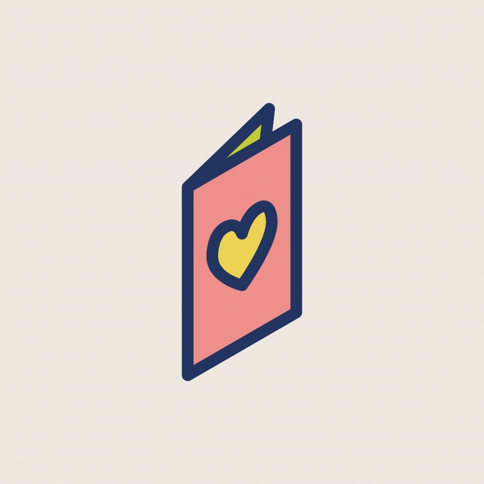 Free Image of Valentine s day card vector icon 