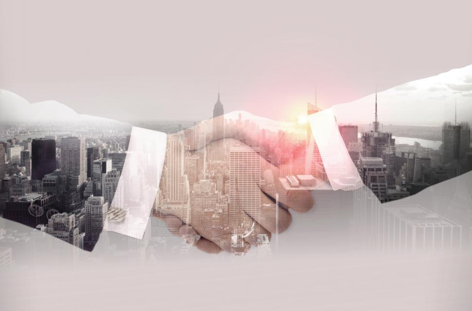 Free Image of Handshake On New York City Background - Agreement - Business 