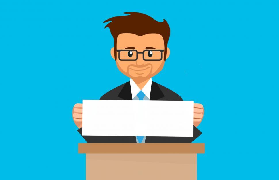 Free Image of Man advertising   