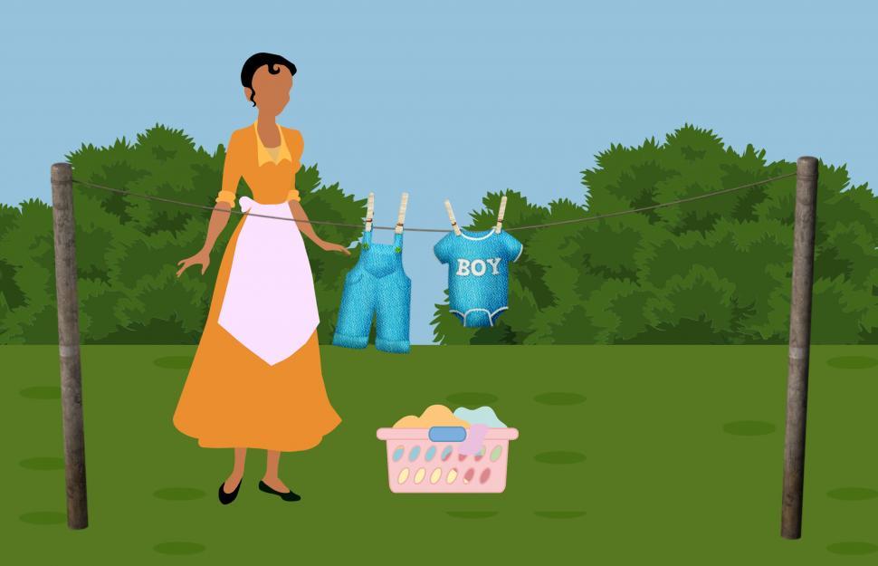 Free Image of Laundry clothesline  