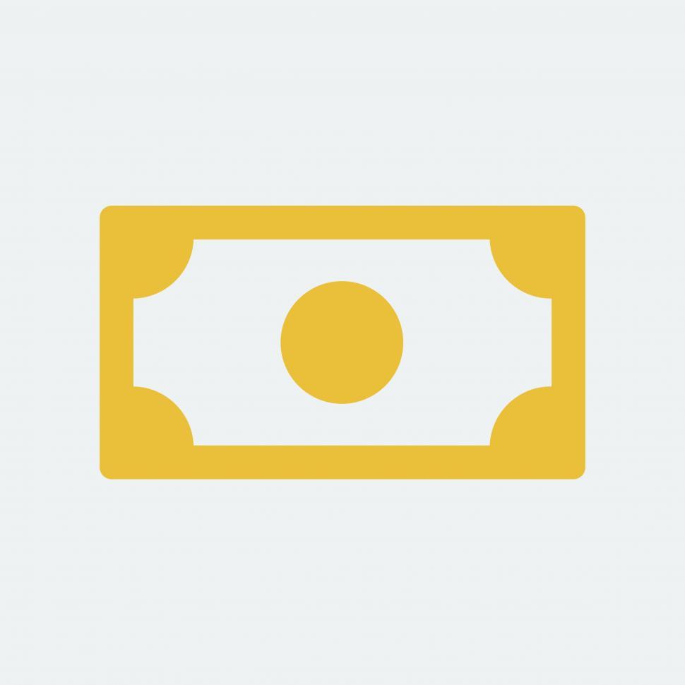 Free Image of Bank note icon vector 