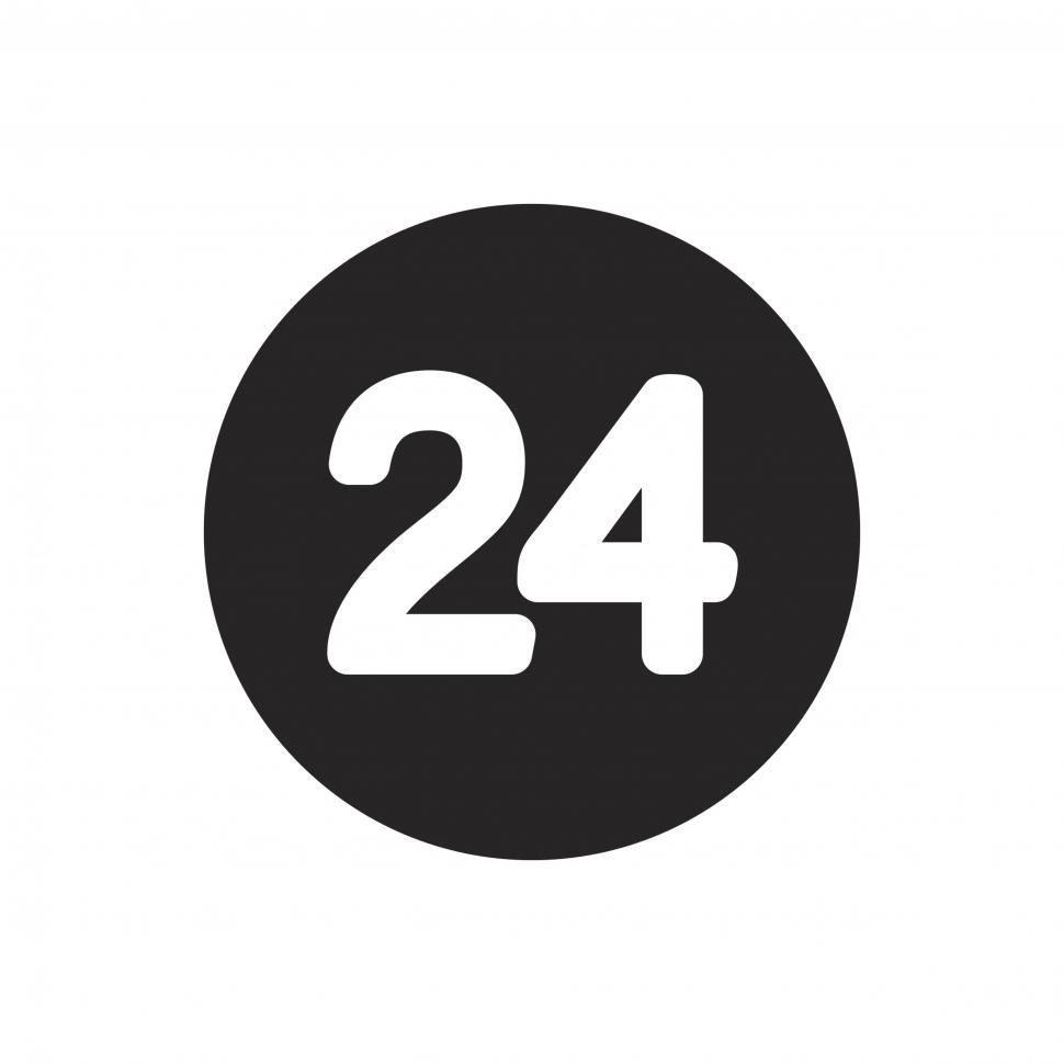 Free Image of Twenty Four hour vector icon 
