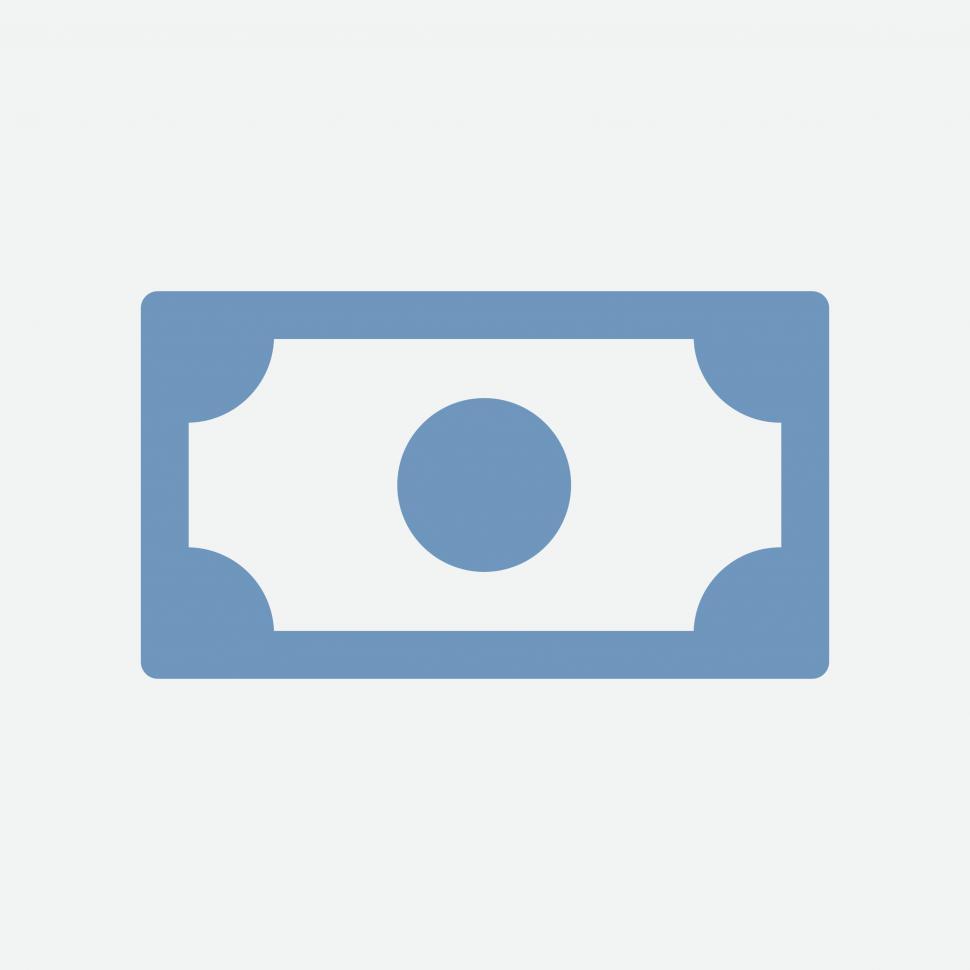 Free Image of Bank note icon vector 