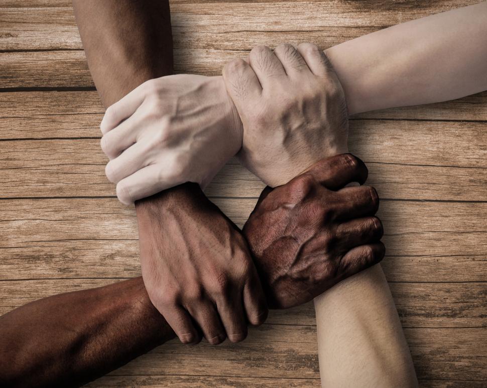 Free Image of Union - Teamwork - Inclusiveness - Wood Background 