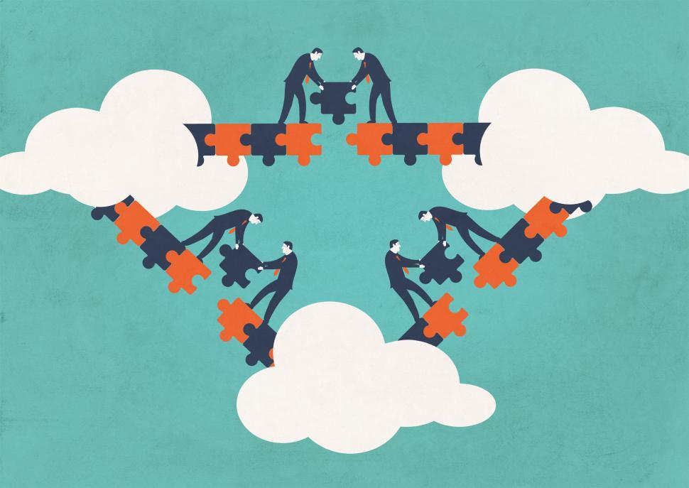 Free Image of Establishing Bridges - Business Cooperation - Teamwork 