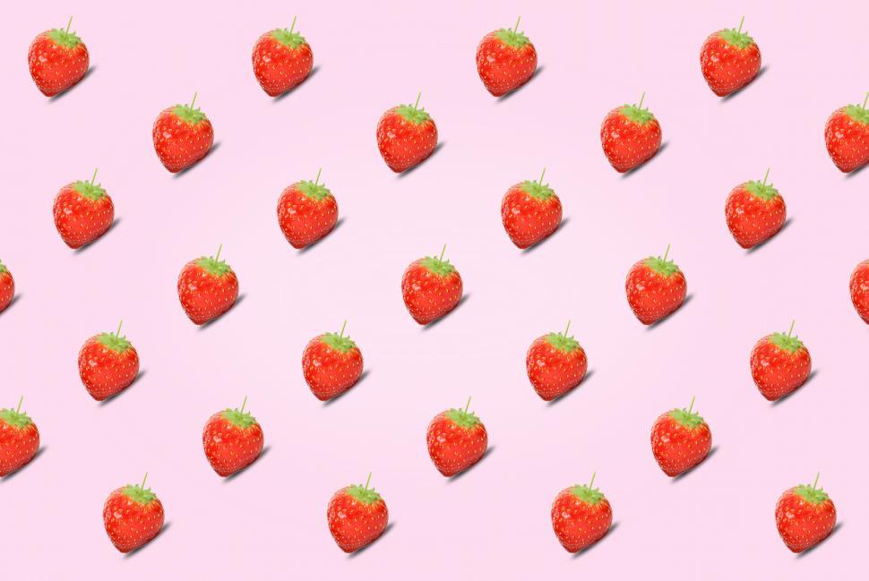 Free Image of Healthy Eating - Strawberries - Abstract Pattern 