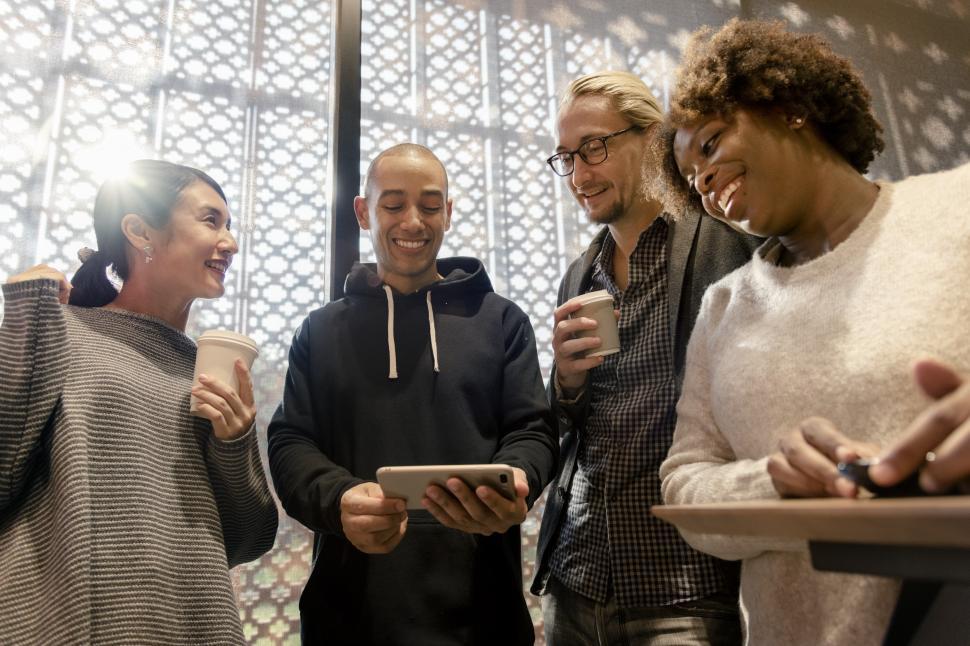 Free Image of People looking at content on a mobile device 