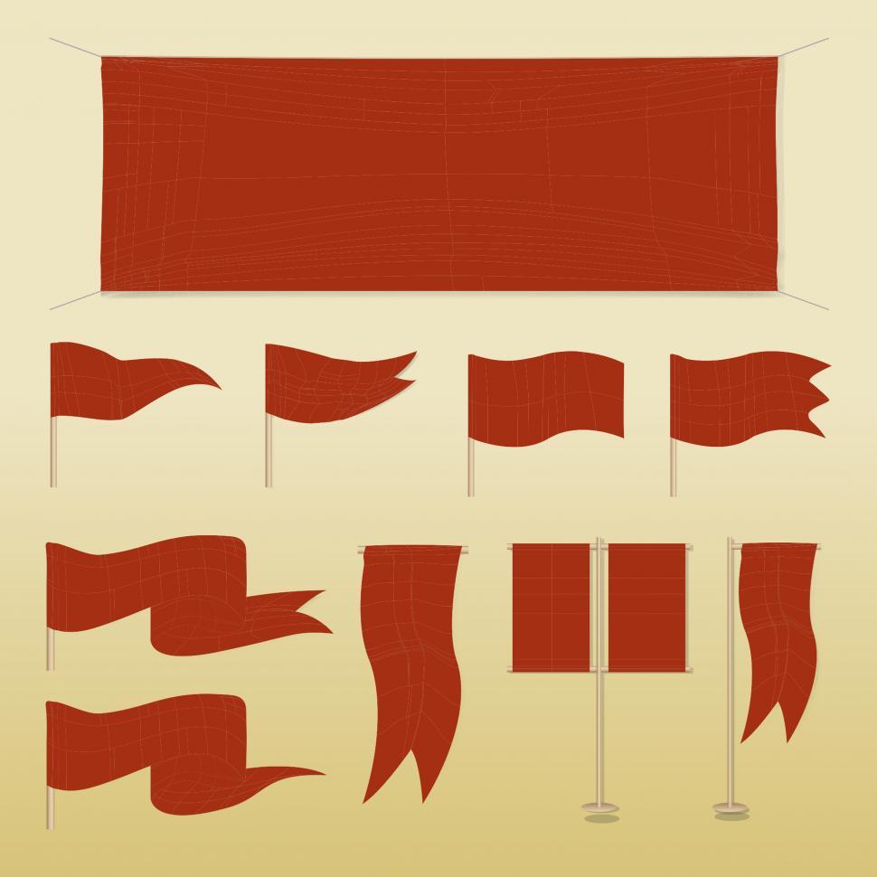 Free Image of Flag banner icons illustration 