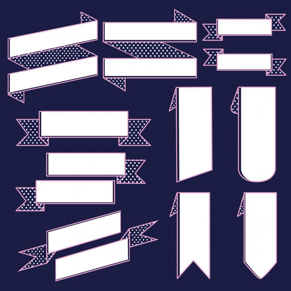 Free Image of Ribbon banner icons vector 