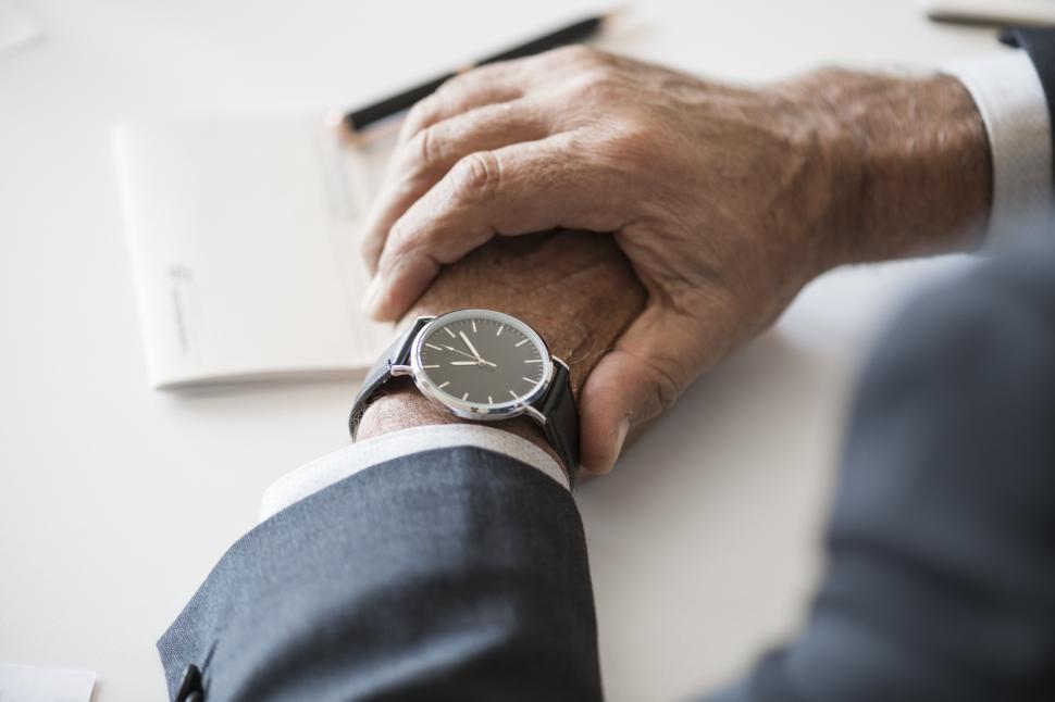 Free Image of Close up of a wrist watch 